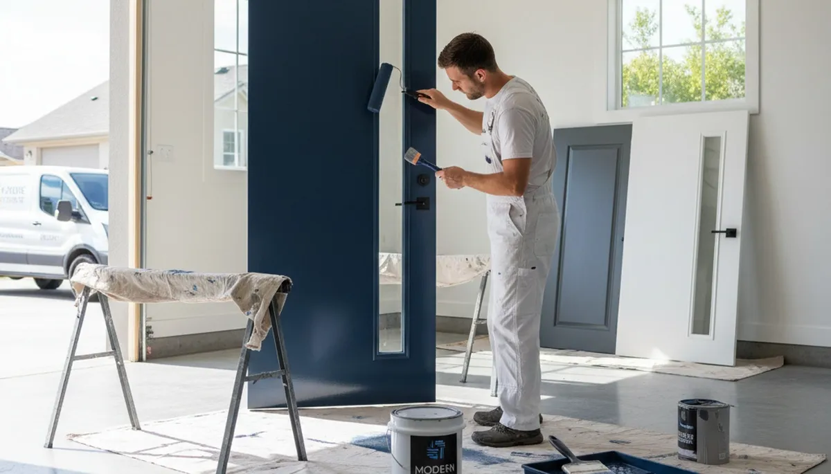 Professional door painting service in Staten Island NY enhancing curb appeal with durable finishes