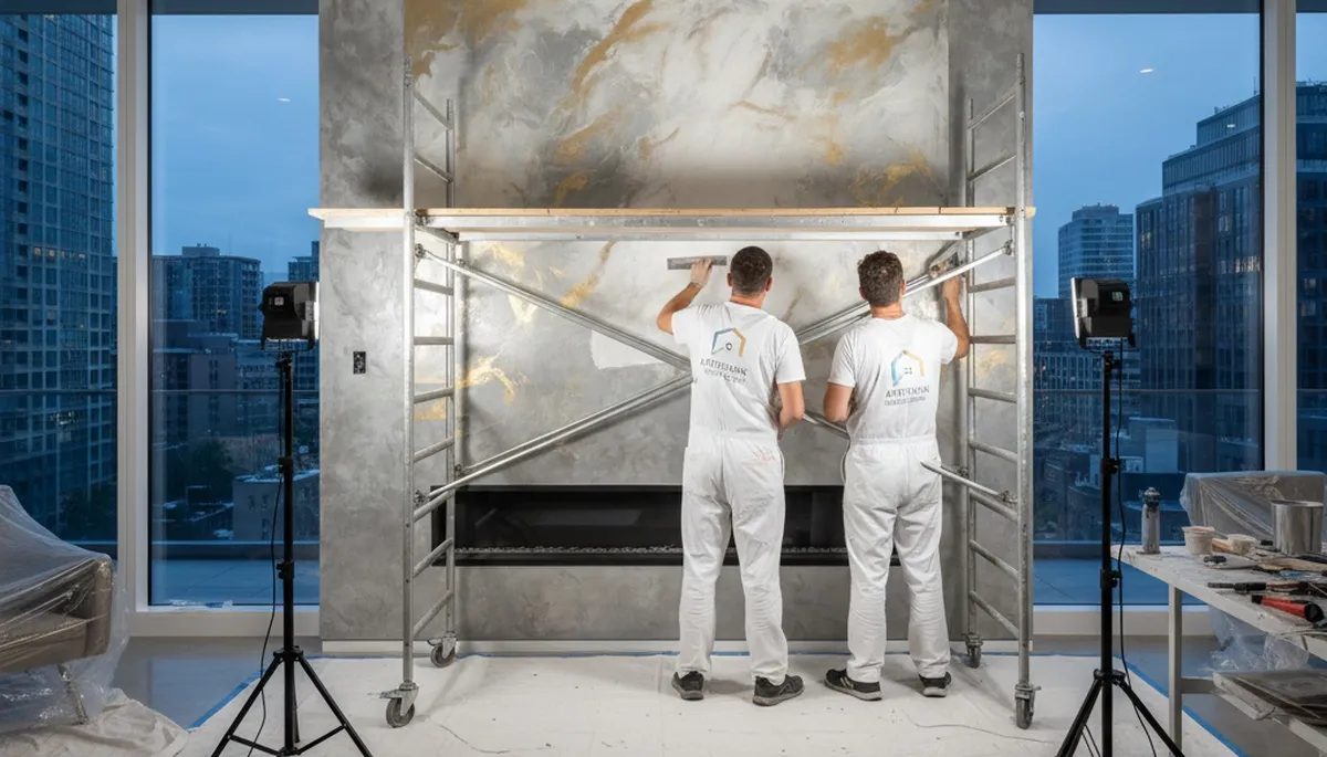 Professional faux painting and decorative wall finishes in Staten Island, NY home interior