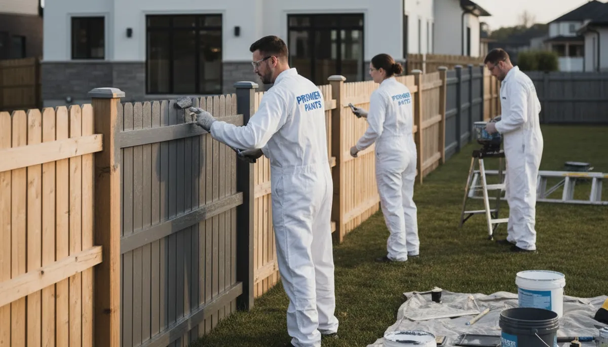 Professional fence painting in Staten Island NY with durable coastal weather protection finishes