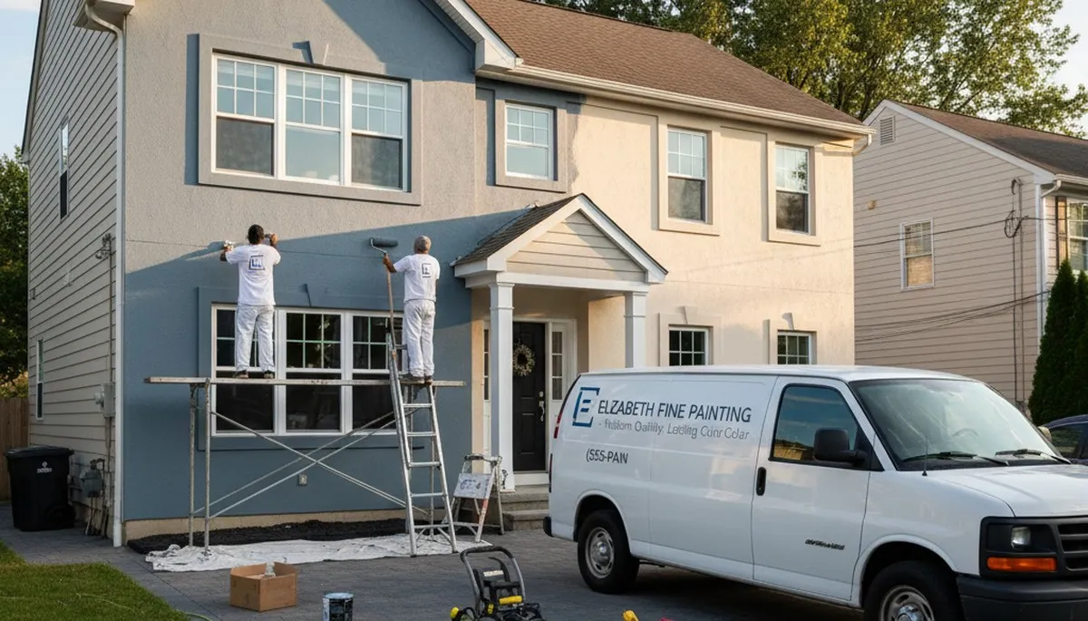 Professional house painters transforming home exterior in Staten Island, NY