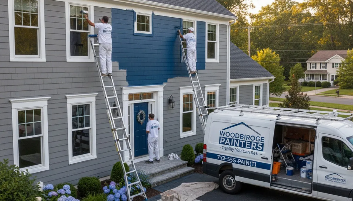 Professional house painting service on residential home in Staten Island, NY