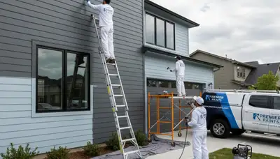 Professional siding painting on a Staten Island NY home exterior by expert house painters