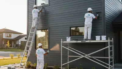Professional siding painting on Staten Island, NY home exterior by expert house painters